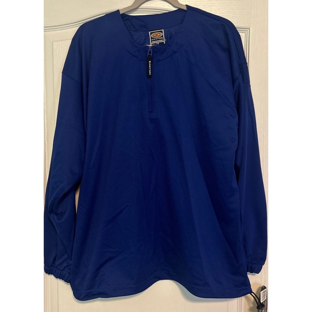 Easton Quarter Zip Pullover Mens Size M Baseball Long Sleeve Blue NWT